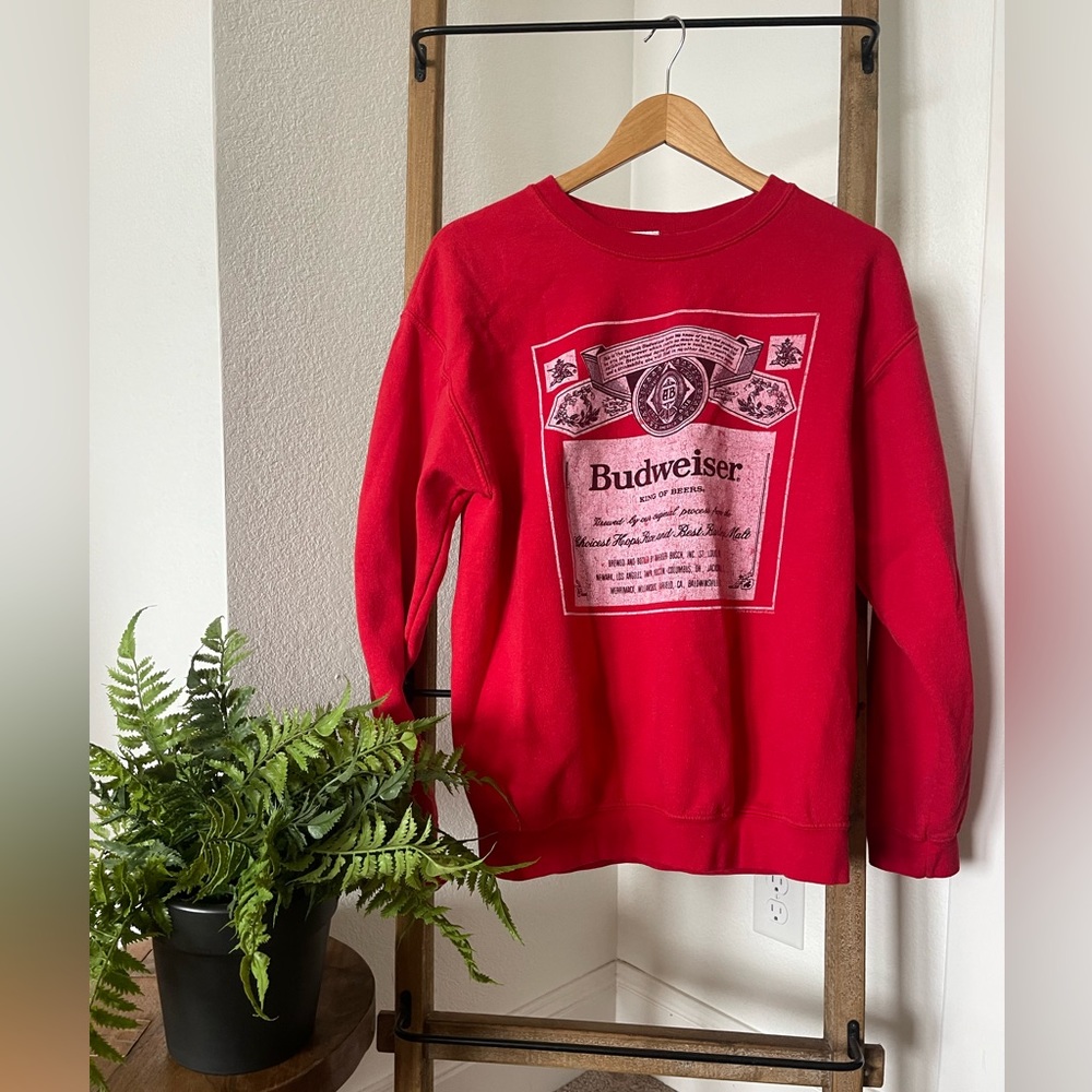 Budweiser Crewneck Sweatshirt Red